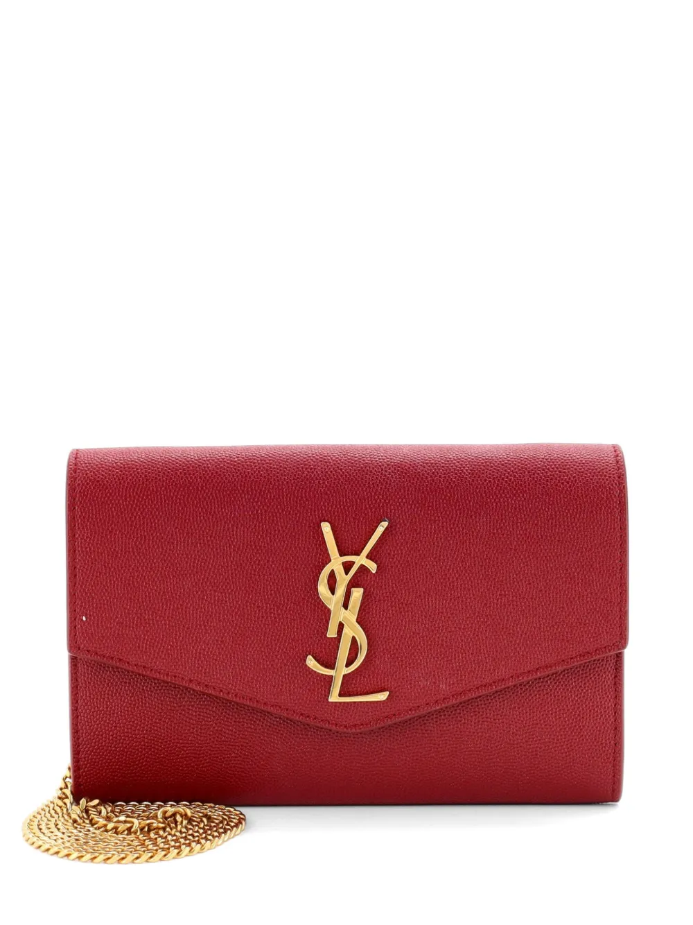 Saint Laurent Pre-Owned Uptown Chain Wallet Leather crossbody bag - Rosso