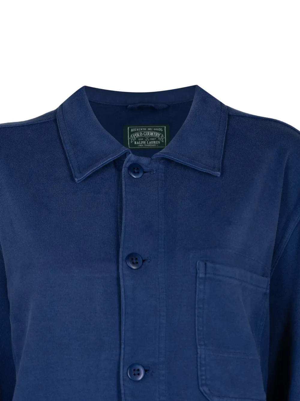 Polo Ralph Lauren Shirtjack met opgestikte zak en knoop Blauw