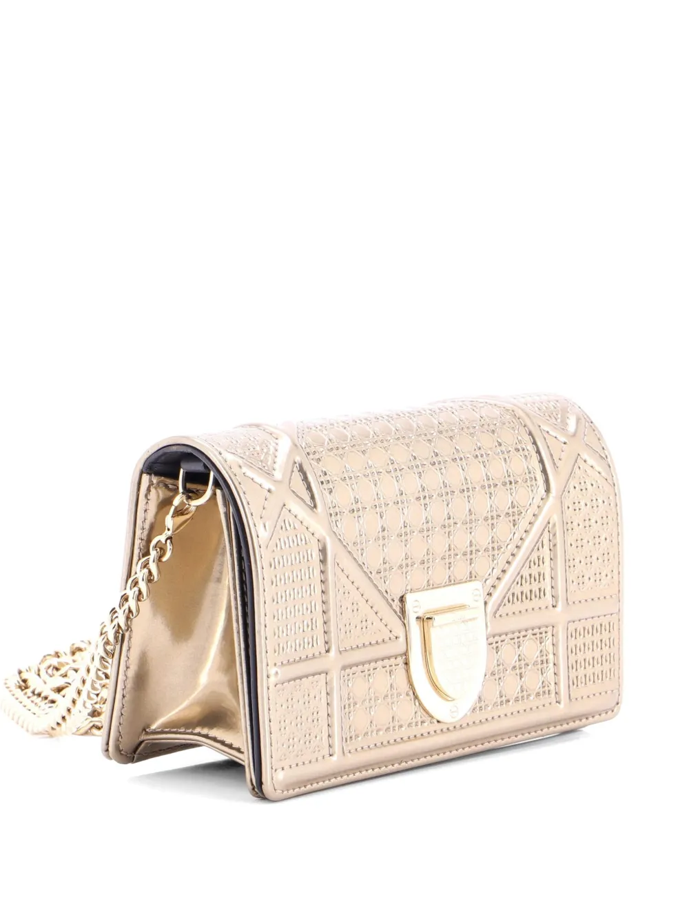 Christian Dior Pre-Owned Borsa a tracolla Diorama Flap Bag Cannage - Oro