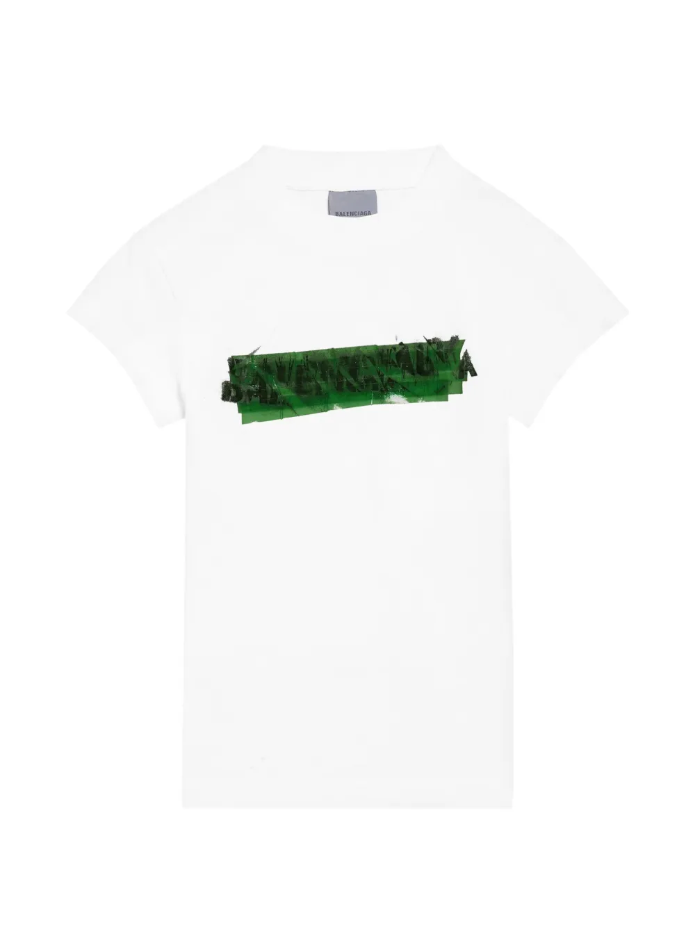 Balenciaga Messy Spray distressed logo-print T-shirt - Bianco