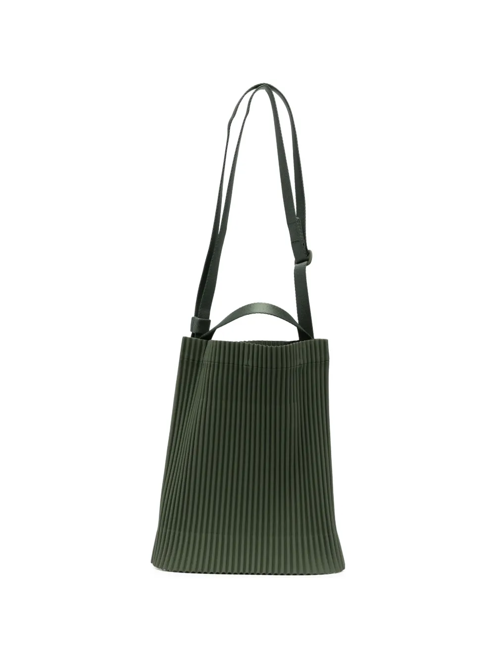 Homme Plissé Issey Miyake pleated messenger bag - Verde