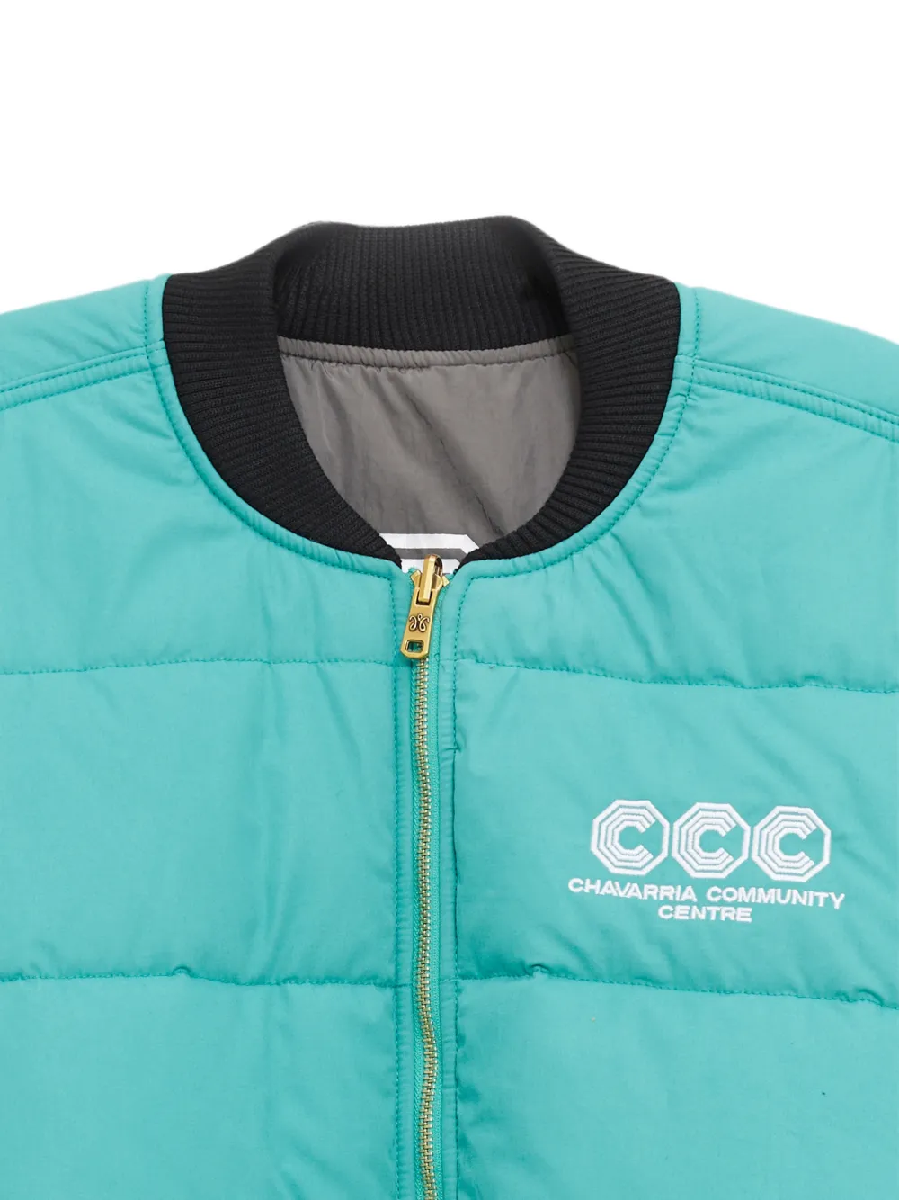 Willy Chavarria Gewatteerde omkeerbare bodywarmer met logo-print Blauw