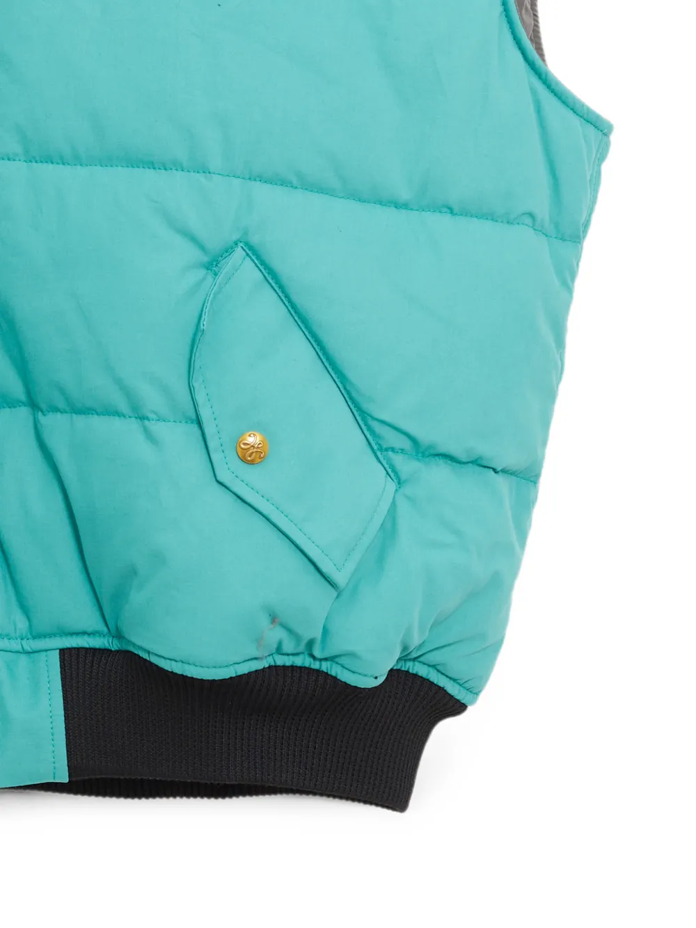 Willy Chavarria Gewatteerde omkeerbare bodywarmer met logo-print Blauw