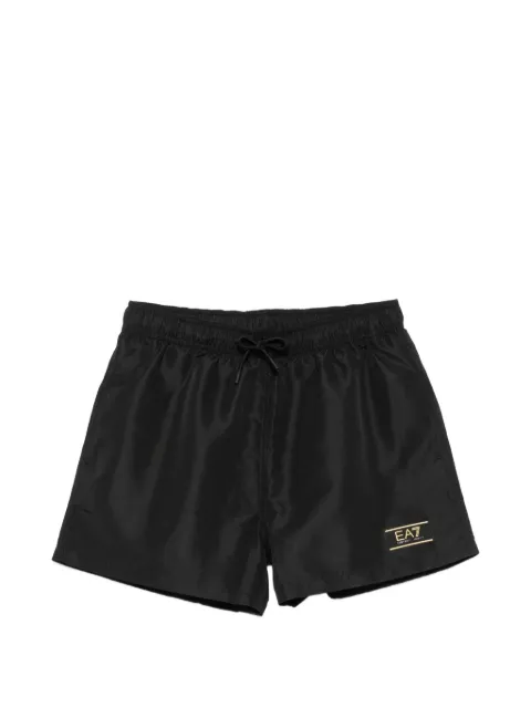 Ea7 Emporio Armani logo-patch drawstring swim shorts