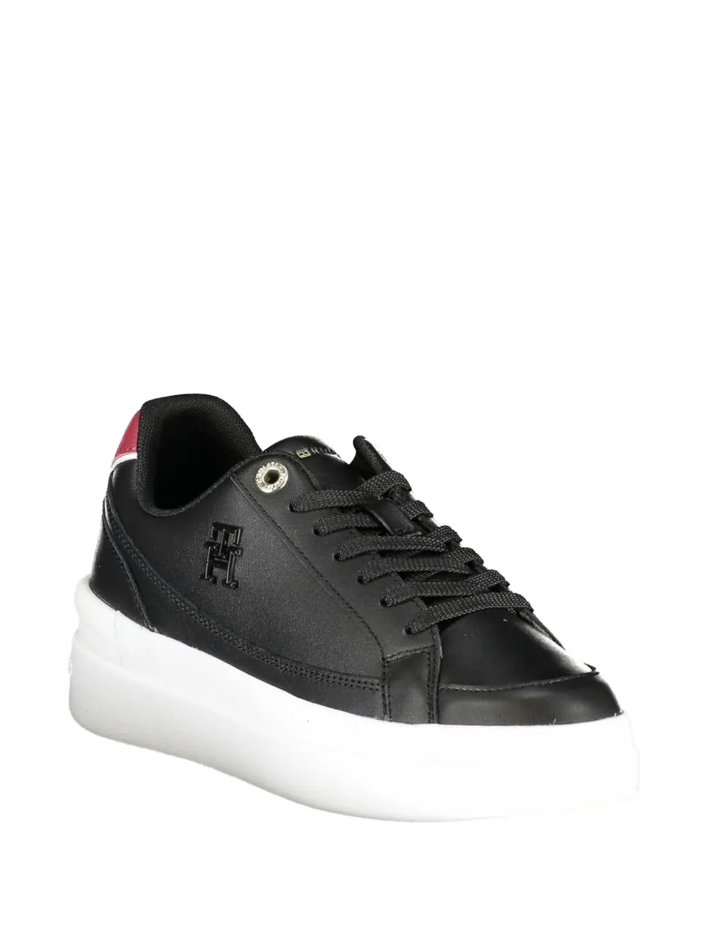 Tommy Hilfiger logo-detail lace-up sneakers Zwart