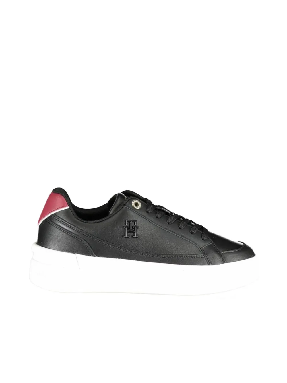 Tommy Hilfiger logo-detail lace-up sneakers Zwart