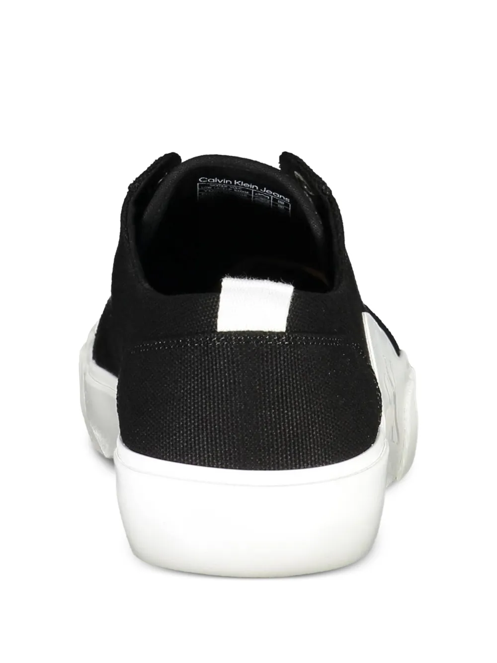 Calvin Klein logo-detail canvas sneakers Zwart