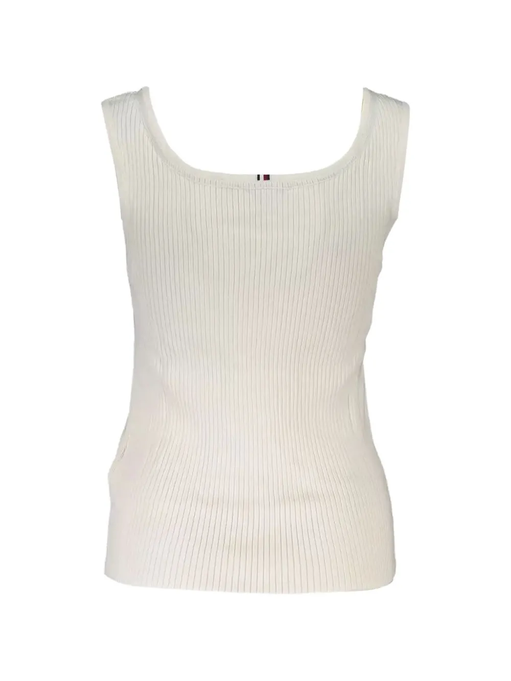 Tommy Hilfiger ribbed square-neck tank top - Bianco