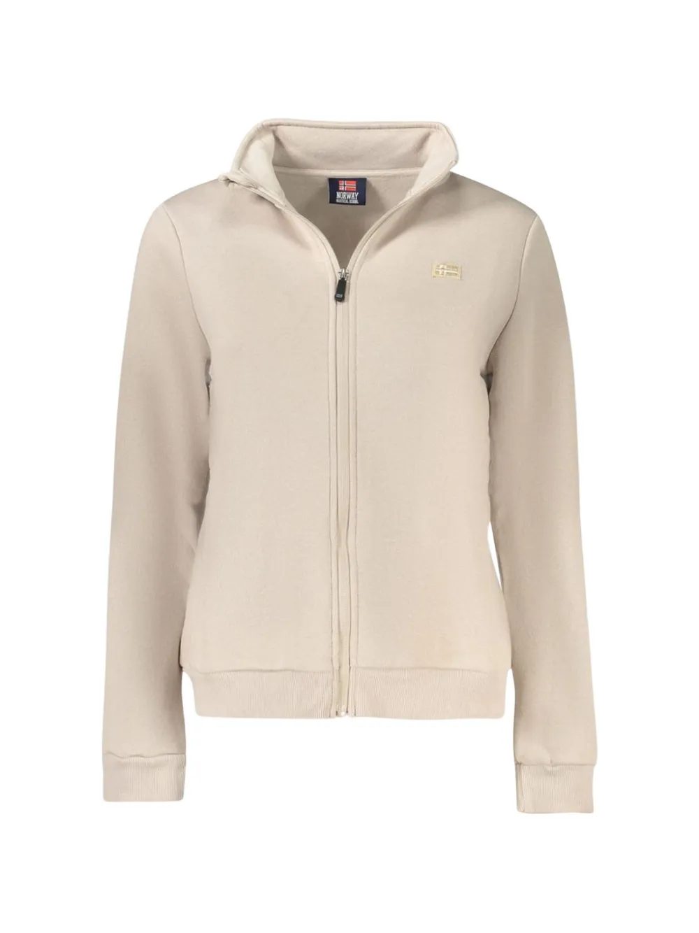 NORWAY 1963 zip-fastening high-neck sweatshirt - Nude