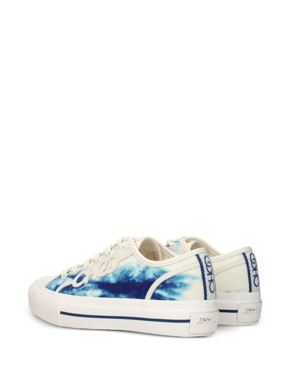 Jimmy Choo tie-dye logo-patch sneakers Beige