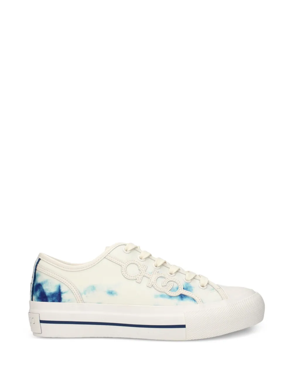 Jimmy Choo tie-dye logo-patch sneakers Beige