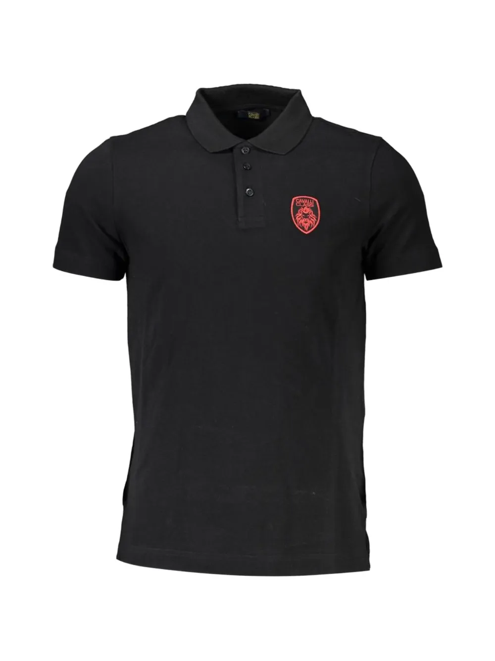 Cavalli Class logo-embroidered polo shirt - Schwarz