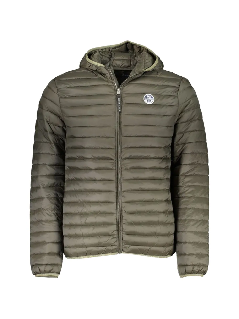 North Sails quilted hooded jacket - Verde
