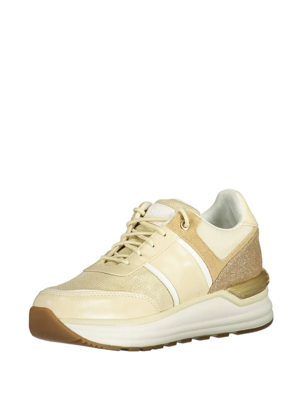U.S. POLO ASSN. glitter-panel mesh sneakers Beige