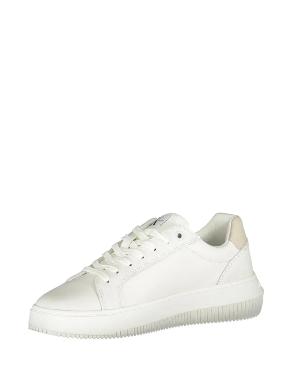 Calvin Klein logo-print platform sneakers Wit