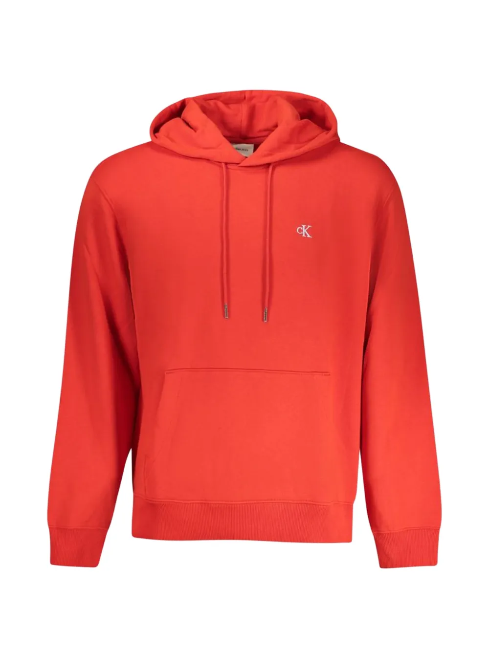 Calvin Klein logo-print drawstring hoodie - Rosso