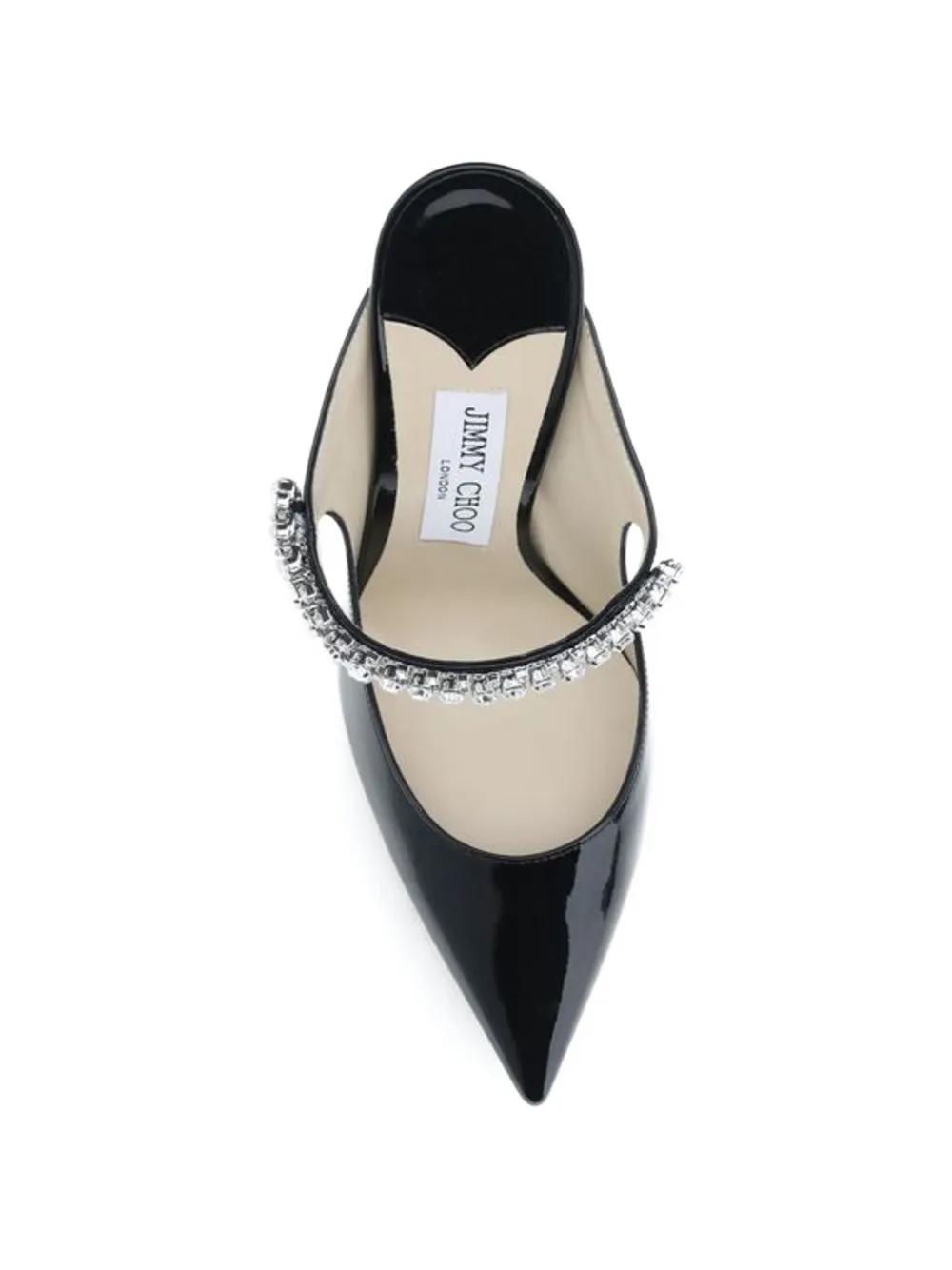 Jimmy Choo Bing lakleren pumps verfraaid met kristallen Zwart