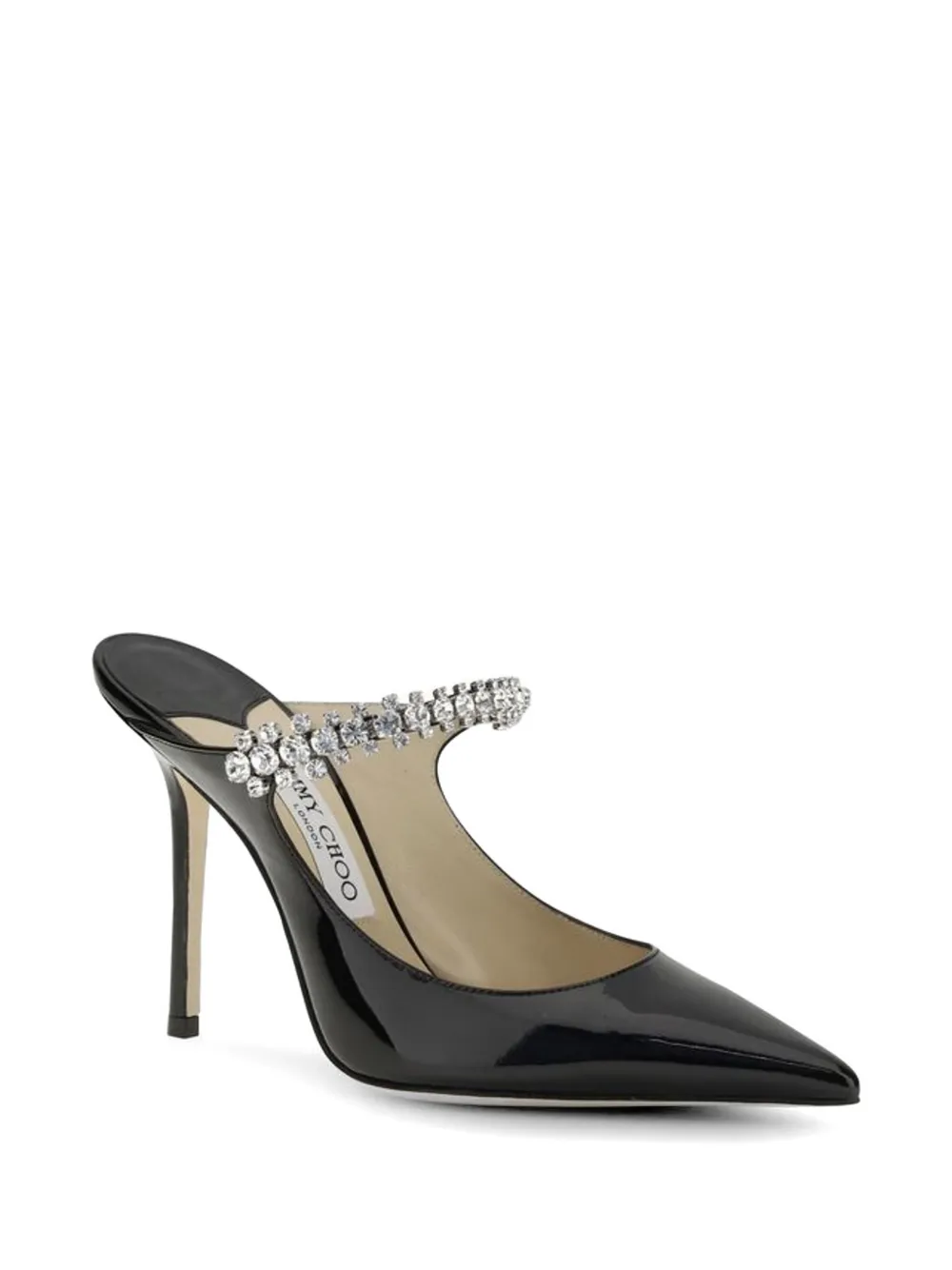 Jimmy Choo Bing lakleren pumps verfraaid met kristallen Zwart