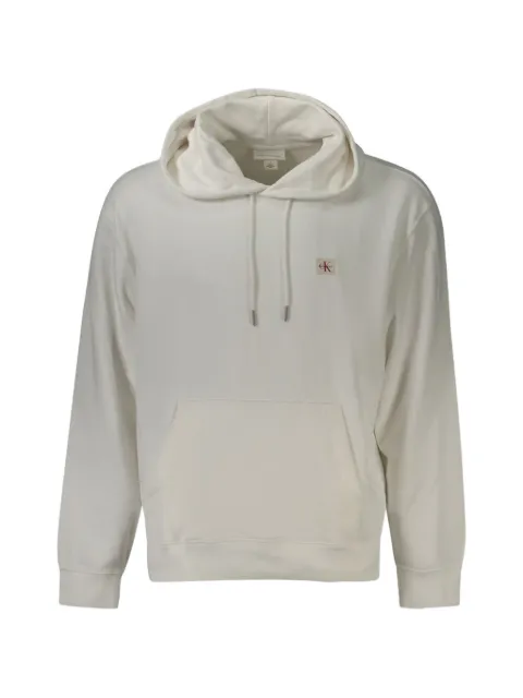 Calvin Klein logo-patch drawstring hoodie