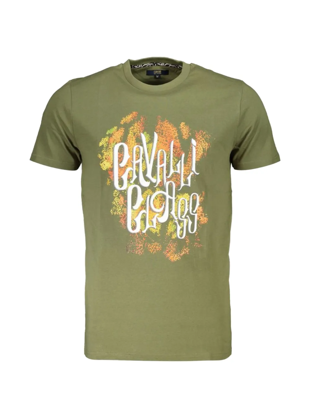 Cavalli Class logo-graphic cotton T-shirt - Grün