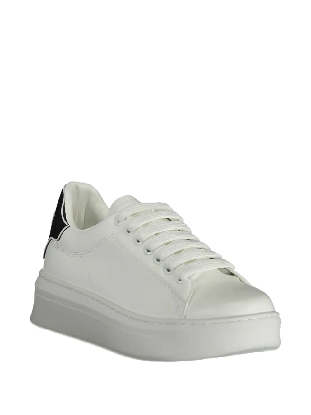 Gaelle platform leather sneakers Wit