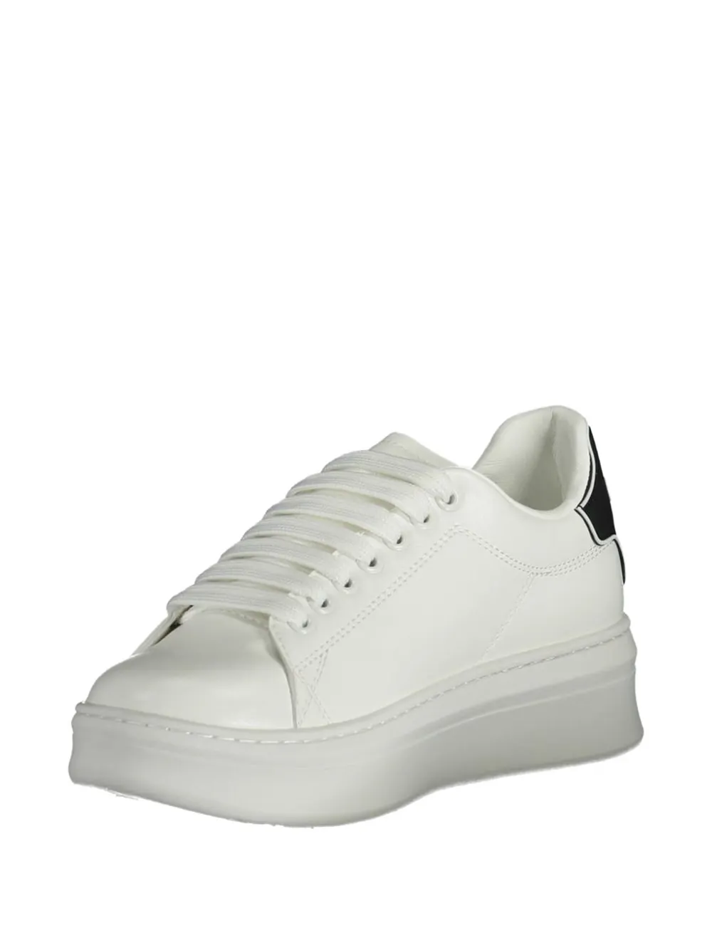 Gaelle platform leather sneakers Wit