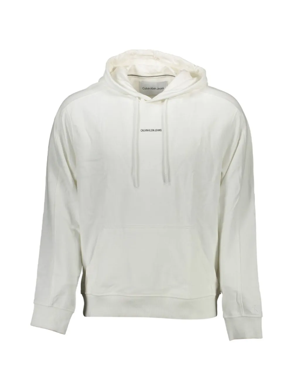 Calvin Klein logo-print cotton hoodie - Bianco