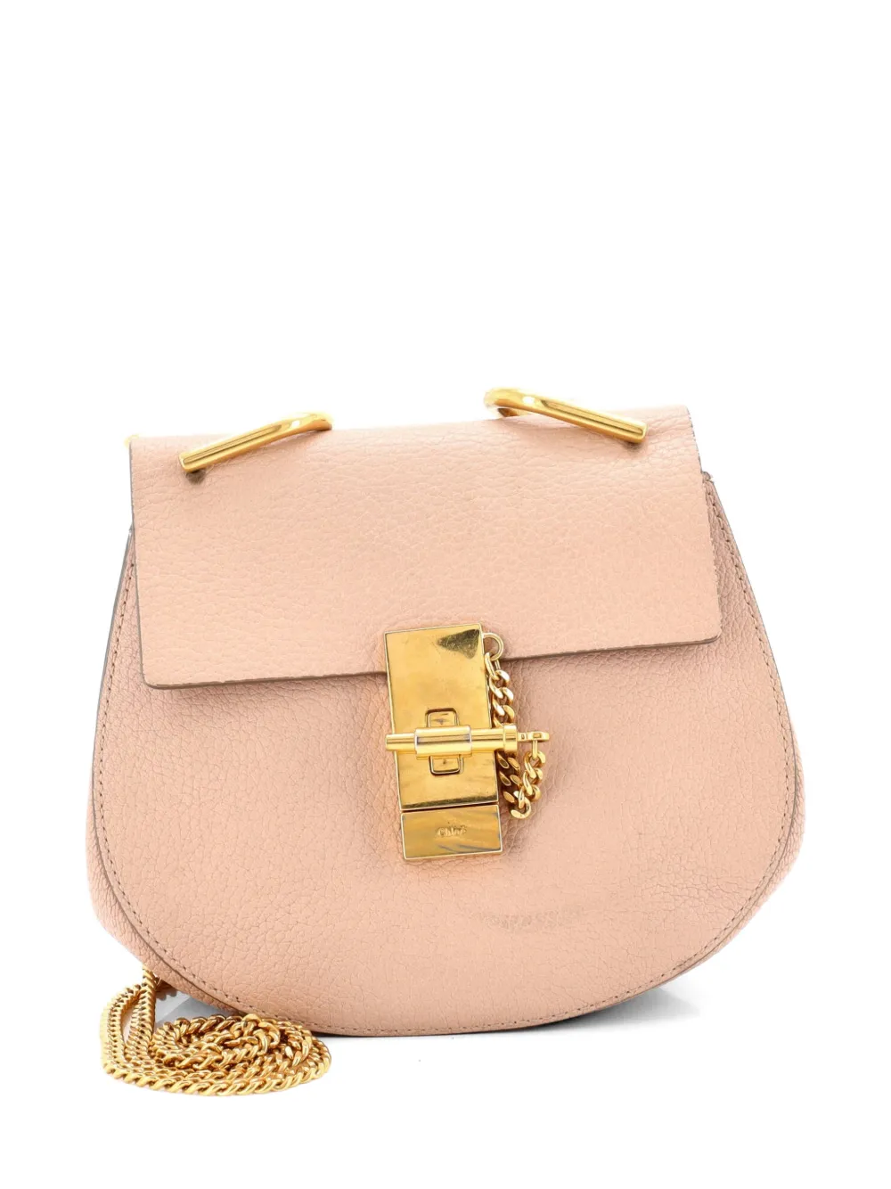 Chloé Pre-Owned Drew Leather Mini crossbody bag - Toni neutri