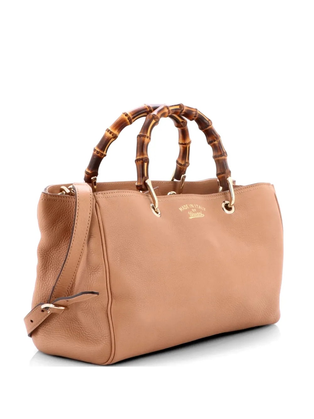 Gucci Pre-Owned Bamboo Shopper Leather Medium tote bag - Nude
