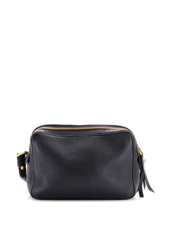 Prada Pre-Owned Double Zip Camera Bag Vitello Daino Crossbody Bag