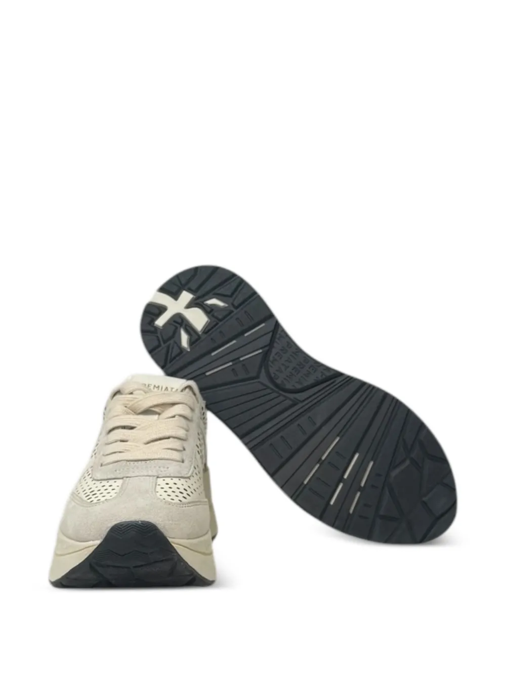 Premiata Bethcoin 8171 perforated platform sneakers Beige