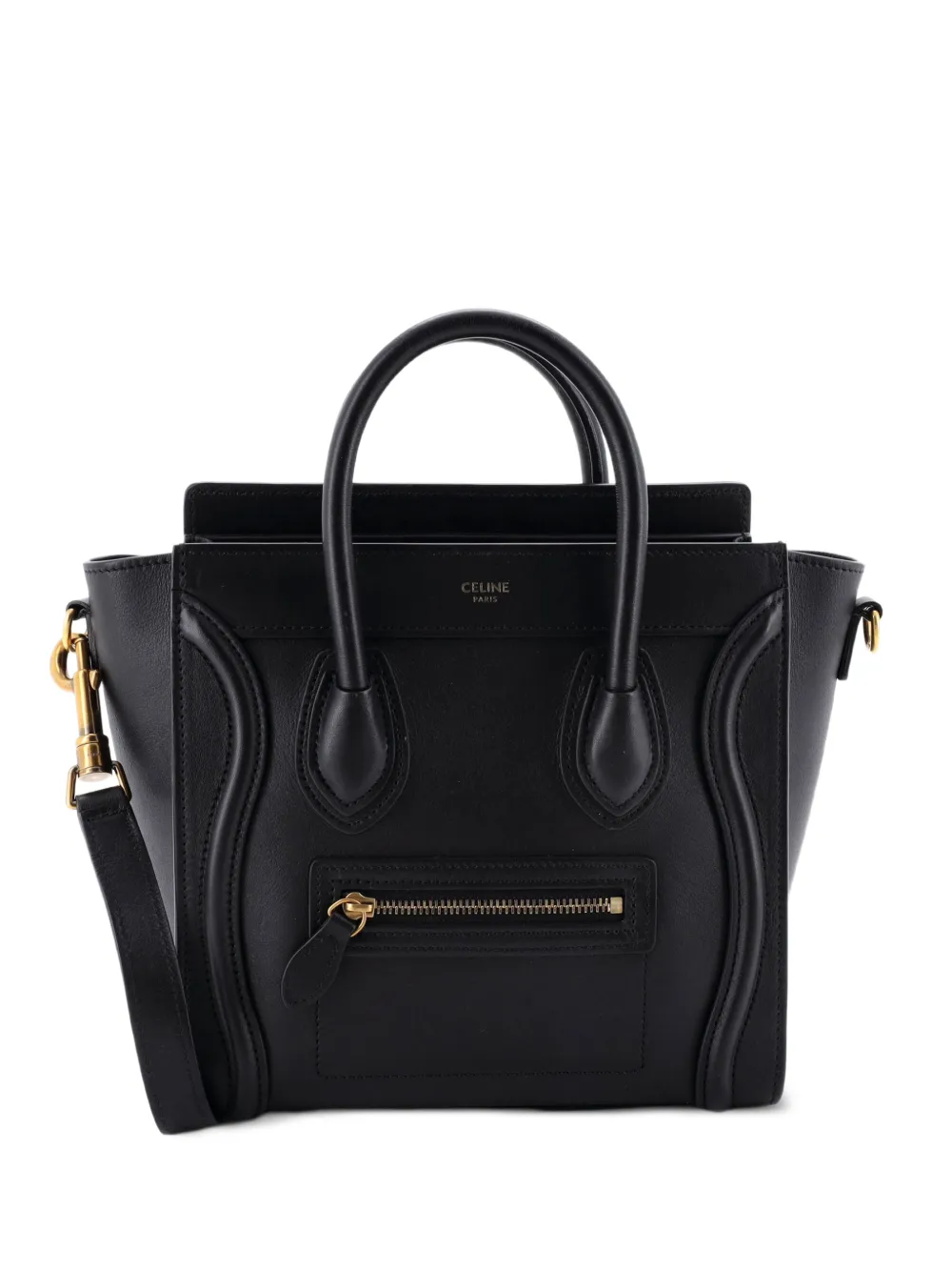 Celine Pre-Owned Luggage Bag Smooth Leather Nano crossbody bag - Nero