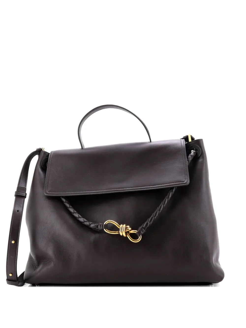 Bottega Veneta Pre-Owned Ciao Ciao Top Handle Bag Leather Large satchel - Marrone