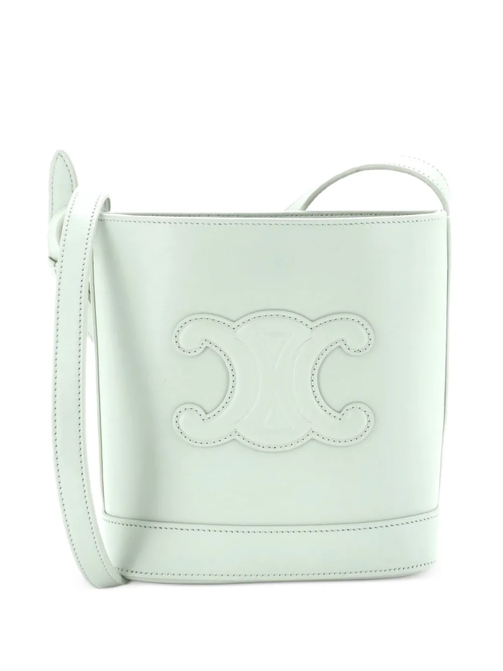Celine Pre-Owned Cuir Triomphe Leather Small bucket bag - Verde