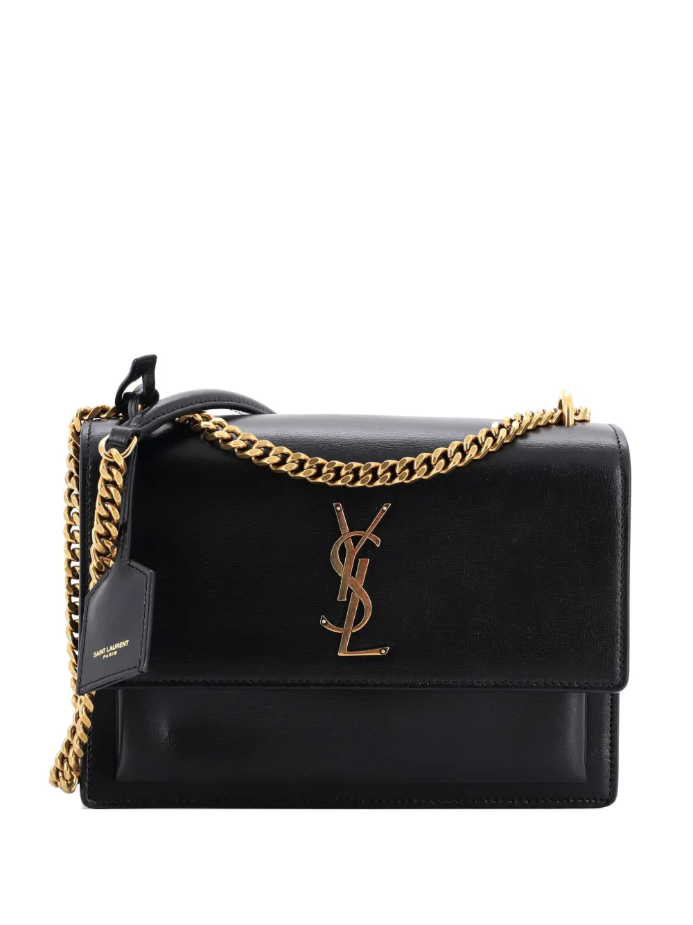 Saint Laurent Pre-Owned Sunset Leather Medium crossbody bag - Schwarz