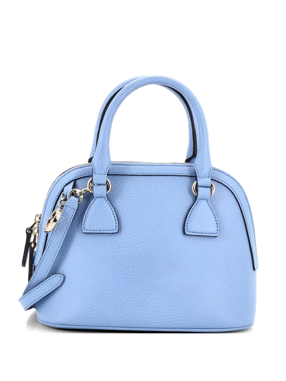 Gucci Pre-Owned Convertible Dome Leather Mini satchel - Blu