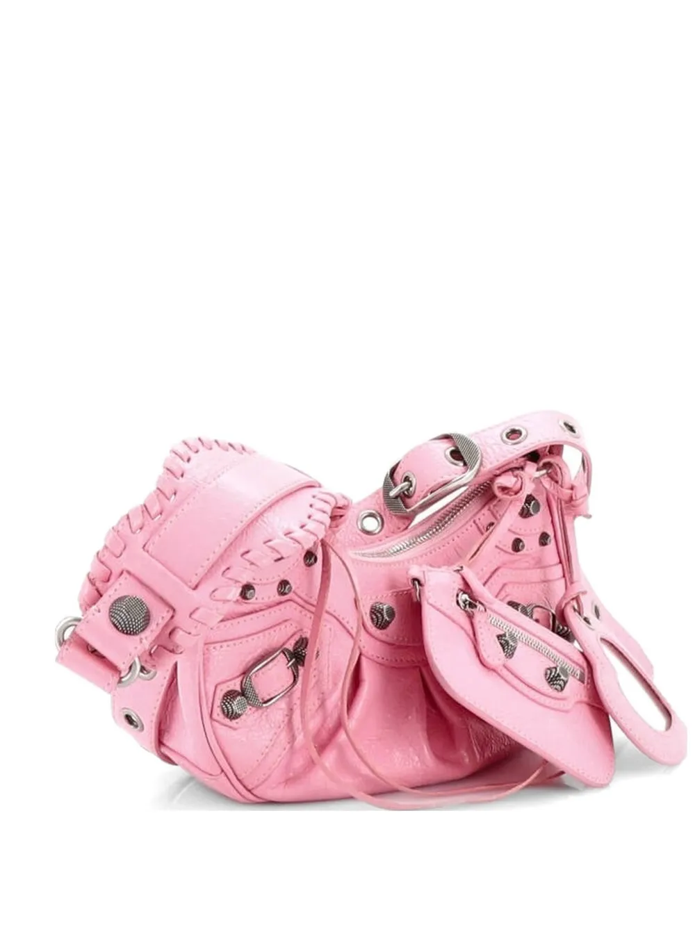 Balenciaga Pre-Owned Le Cagole Giant Studs Shoulder Bag Leather XS hobo bag - Pink