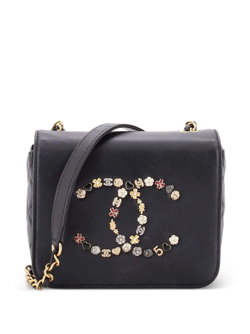 CHANEL Pre-Owned Giant Crystal CC Flap Bag Lambskin Mini crossbody bag - Schwarz