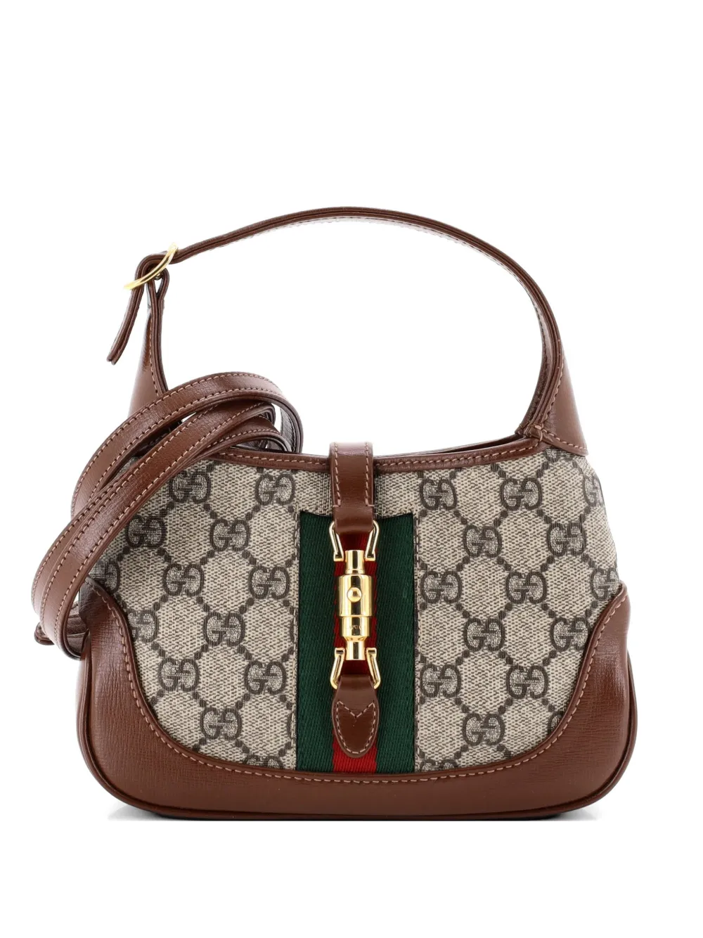 Gucci Pre-Owned Jackie 1961 GG Coated Canvas Mini hobo bag - Marrone