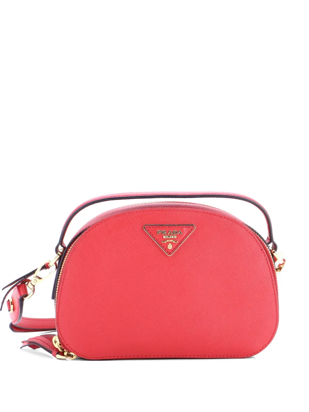 Prada Pre-Owned Odette Top Handle Bag Saffiano Leather Small shoulder bag - Rosso