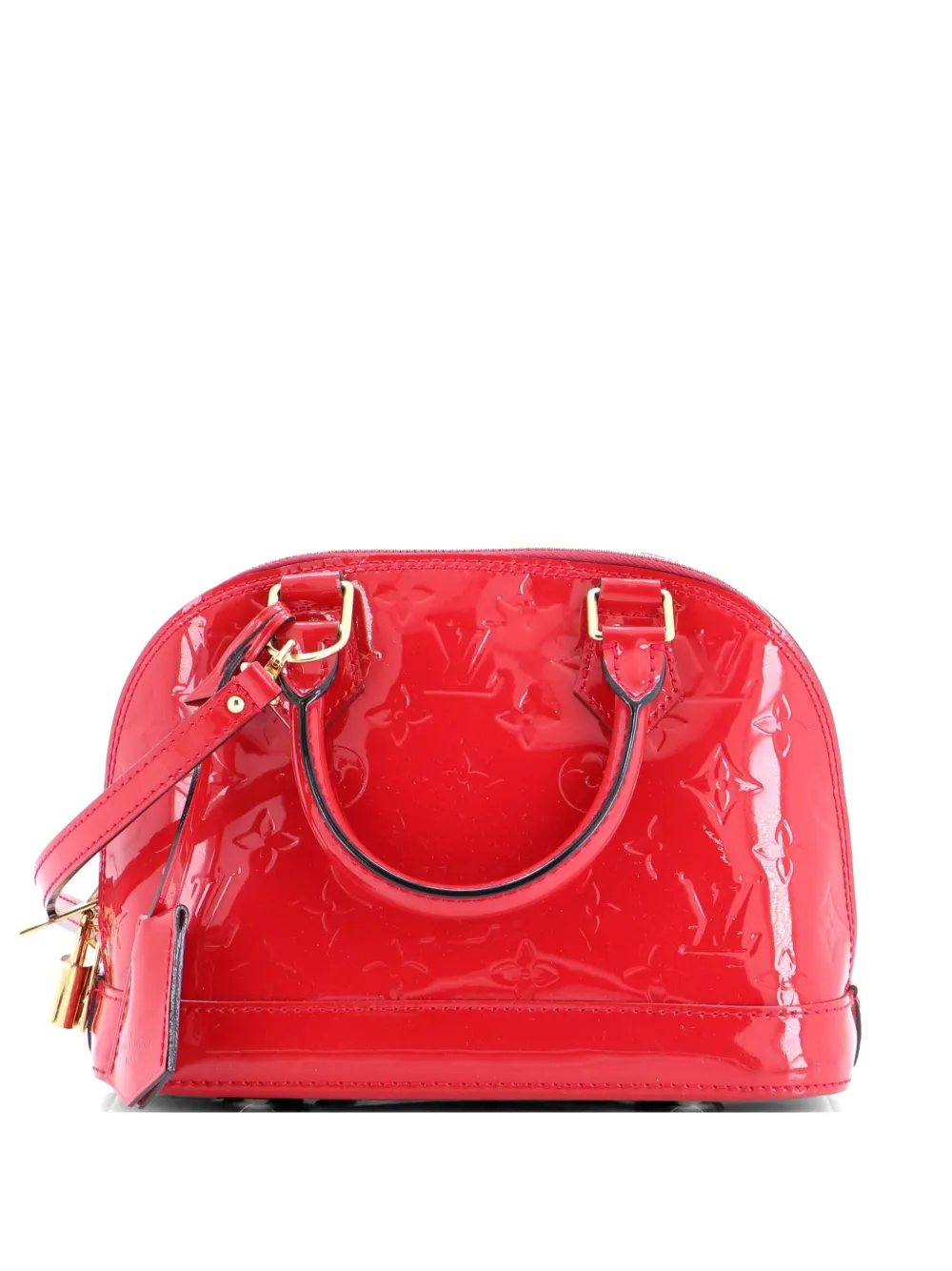 Louis Vuitton Pre-Owned Borsa a mano Alma BB in pelle Vernis con monogramma - Rosso