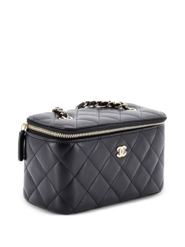 CHANEL Pre-Owned Classic Vanity Case With Chain Quilted Lambskin