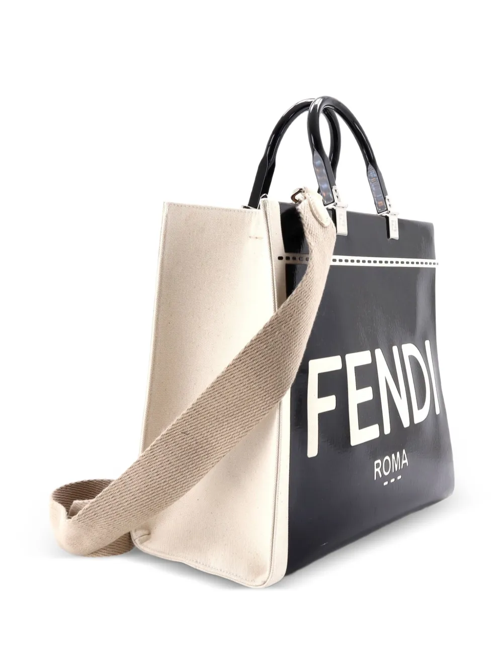 Fendi Pre-Owned サンシャイン ショッパー パテント ウィズ キャンバス