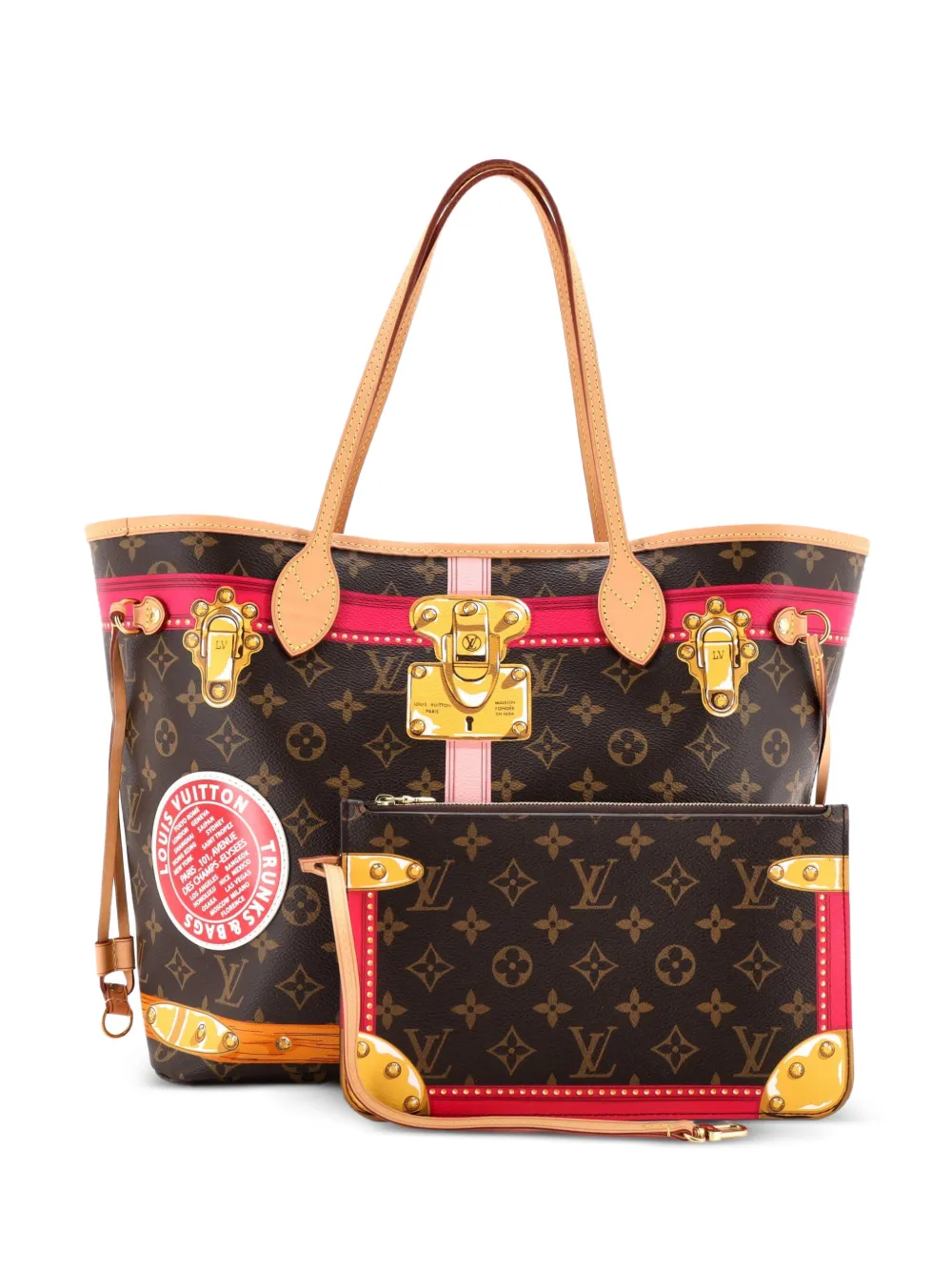 Louis Vuitton Pre-Owned Neverfull NM Limited Edition Summer Trunks MM Tote Bag aus Monogram-Canvas - Braun