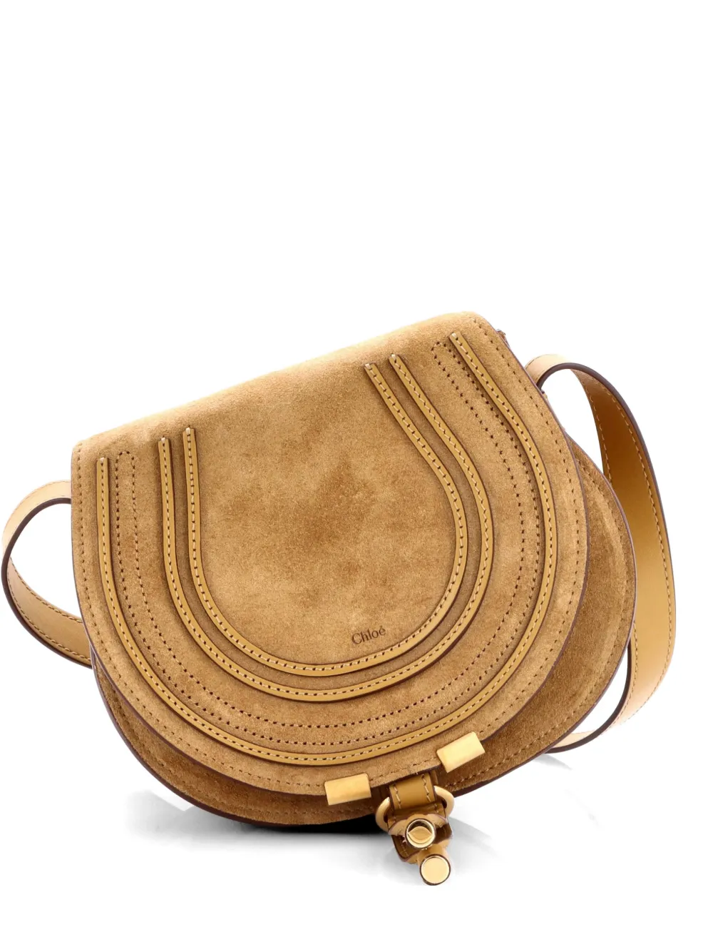 Chloé Pre-Owned Borsa a tracolla Marcie in pelle scamosciata - Toni neutri