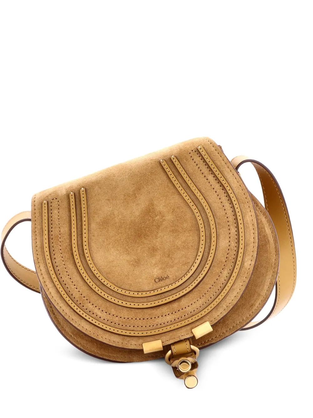 Chloé Pre-Owned Borsa a tracolla Marcie in pelle scamosciata - Toni neutri