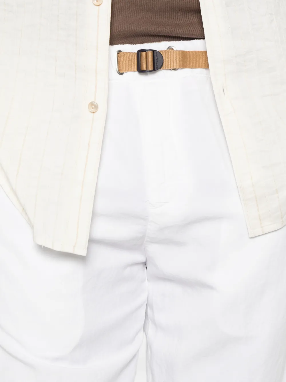White Sand Shorts met elastische tailleband Wit