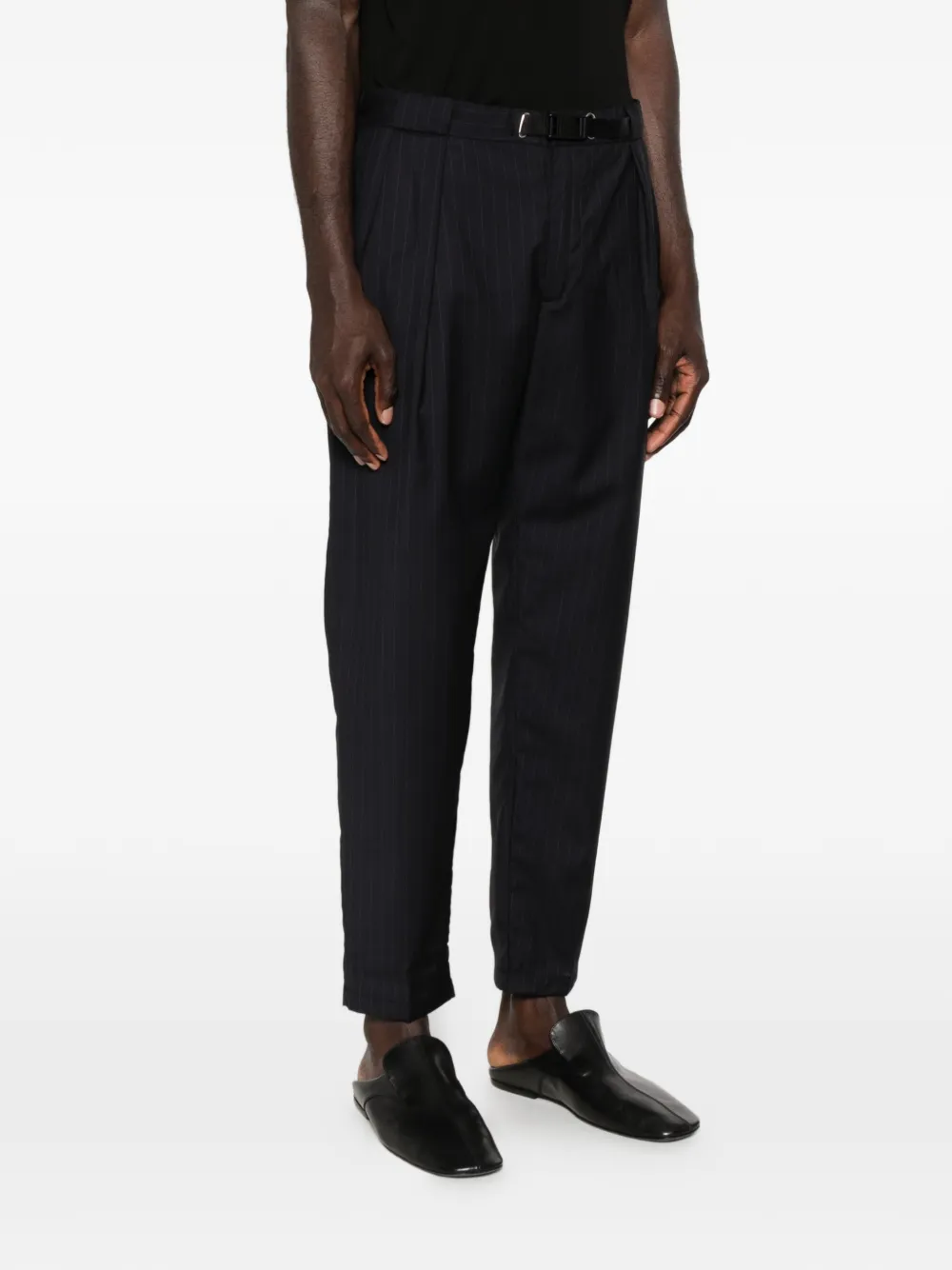 White Sand Cordura broek met krijtstreep Blauw