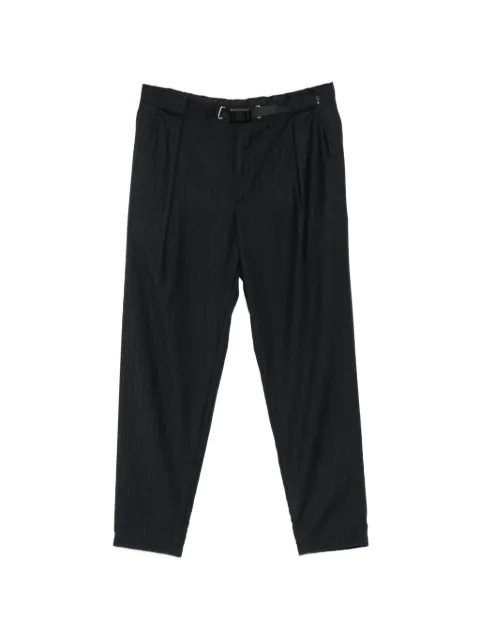 White Sand pinstripe-pattern pleated trousers
