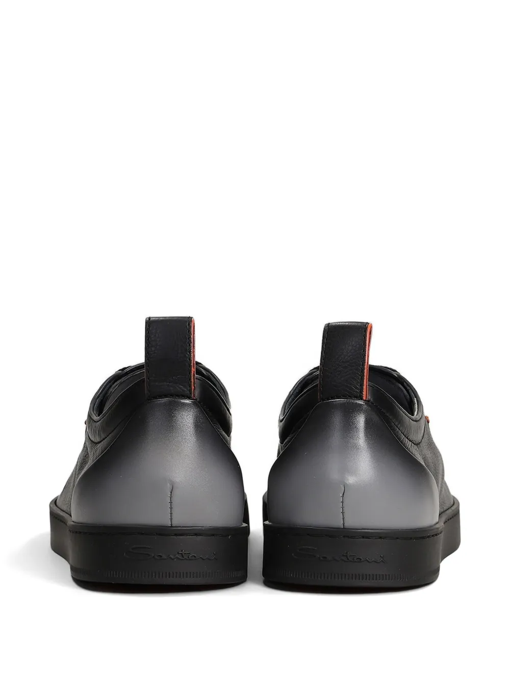 Santoni Off-Duty gradient-effect lace-up sneakers Zwart